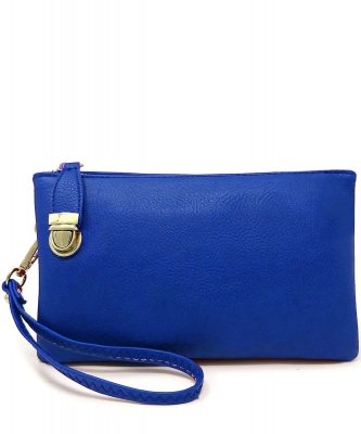 Womens Multi Compartment Functional Crossbody Bag WU020B ROYAL BLUE